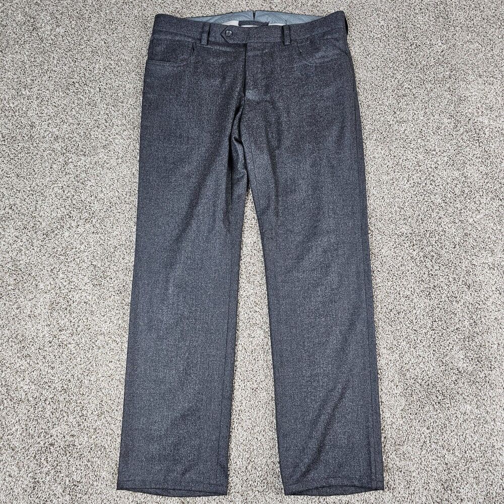 Samuelsohn Pants Mens 34x31 Gray Loro Piana Zelander 120s Wool Performance Italy